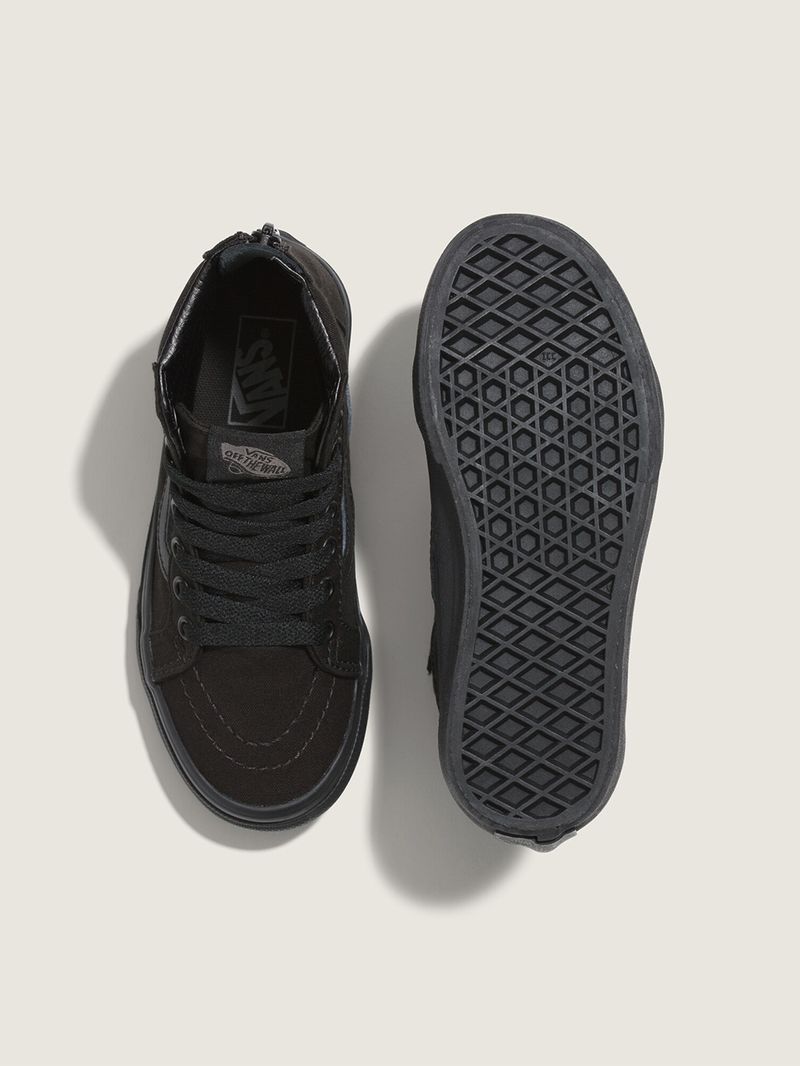 Zapatilla Niño (4 a 8 años) Sk8- Hi Zip Negro Vans