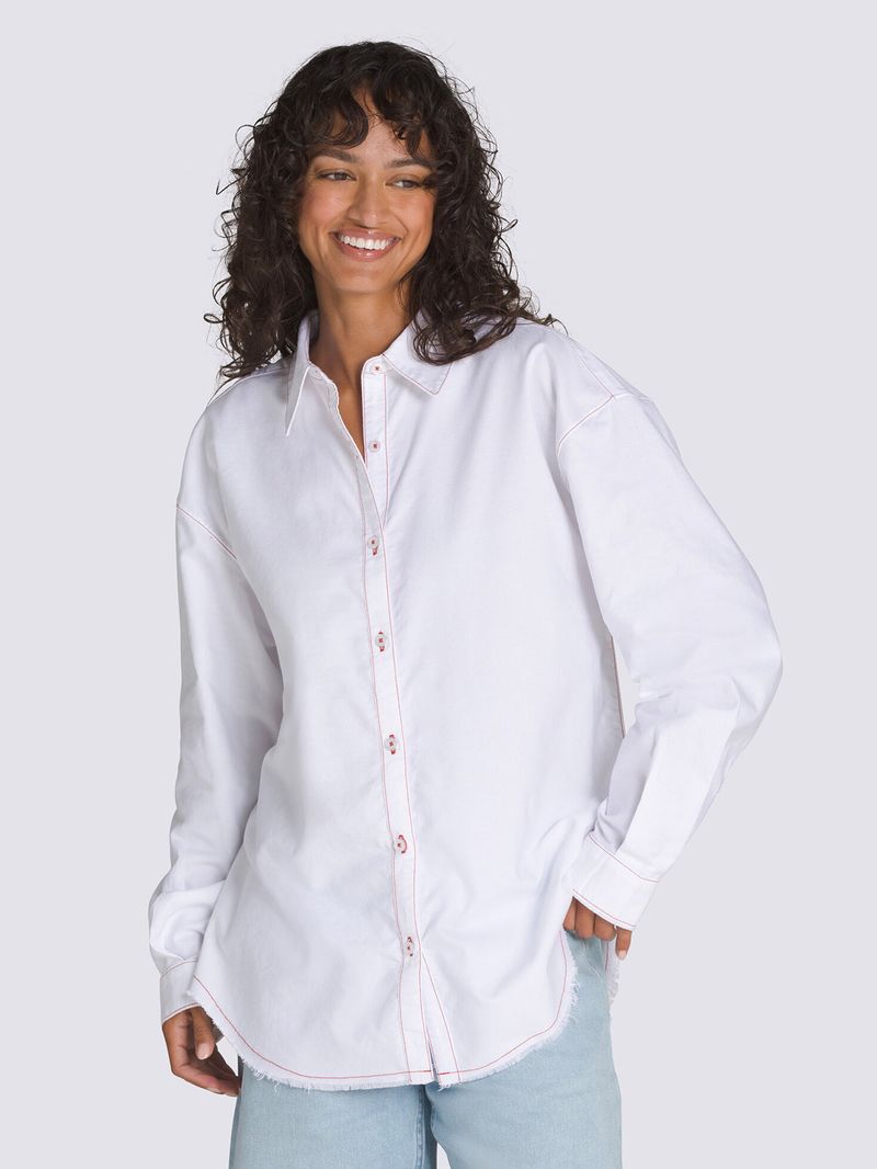 Blusa M/L Mujer Gillian Graphic Blanco Vans