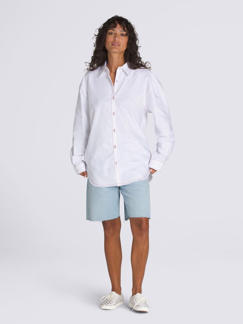 Blusa M/L Mujer Gillian Graphic Blanco Vans