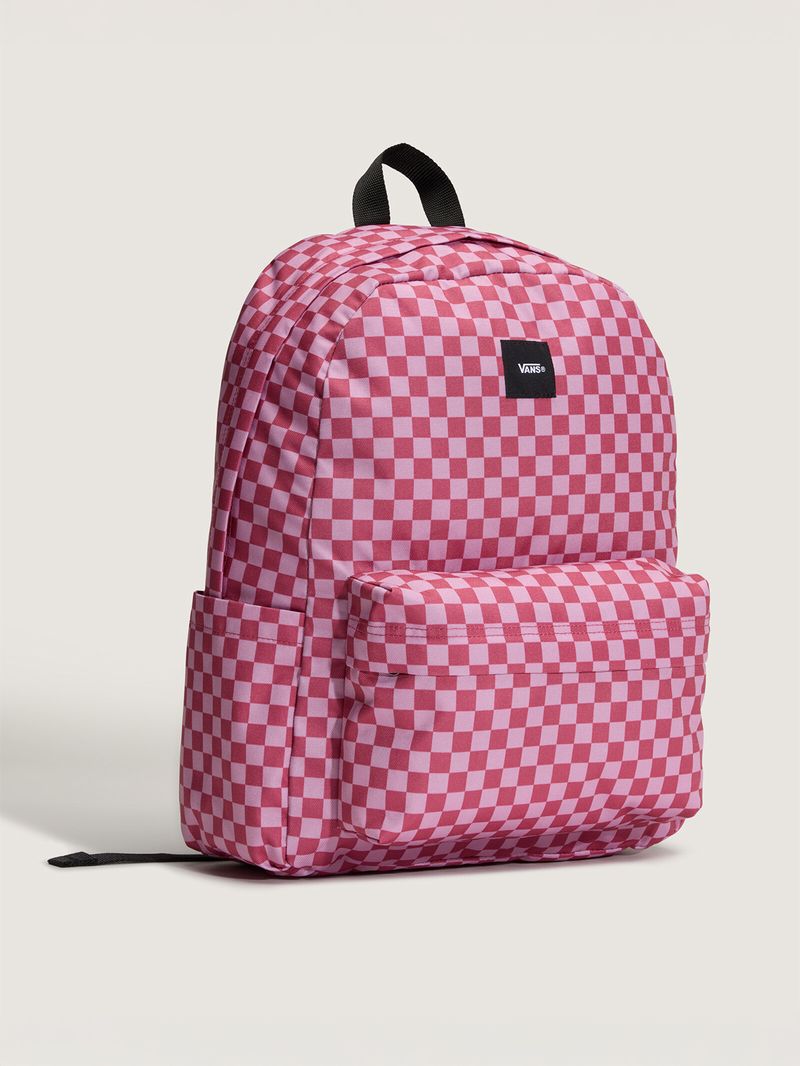 Mochila Old Skool Check Rosada Vans