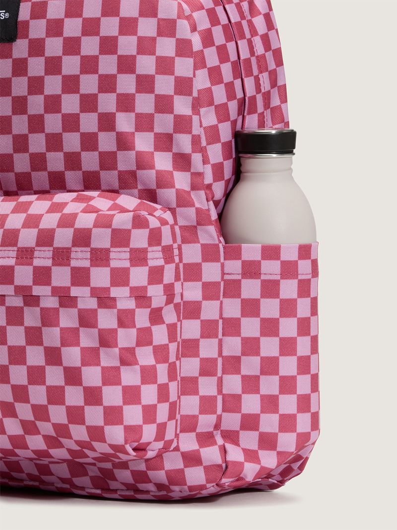 Mochila Old Skool Check Rosada Vans