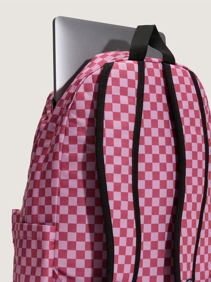Mochila Old Skool Check Rosada Vans