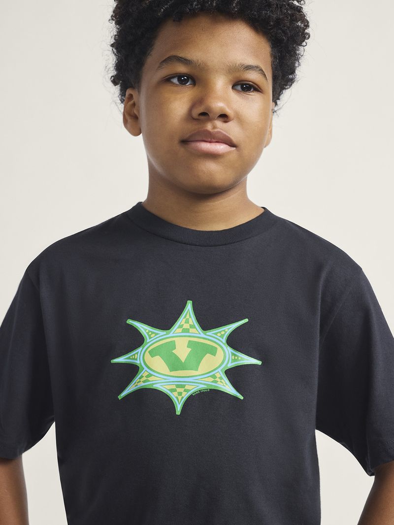 Polera M/C Niño Star Checker Negro Vans