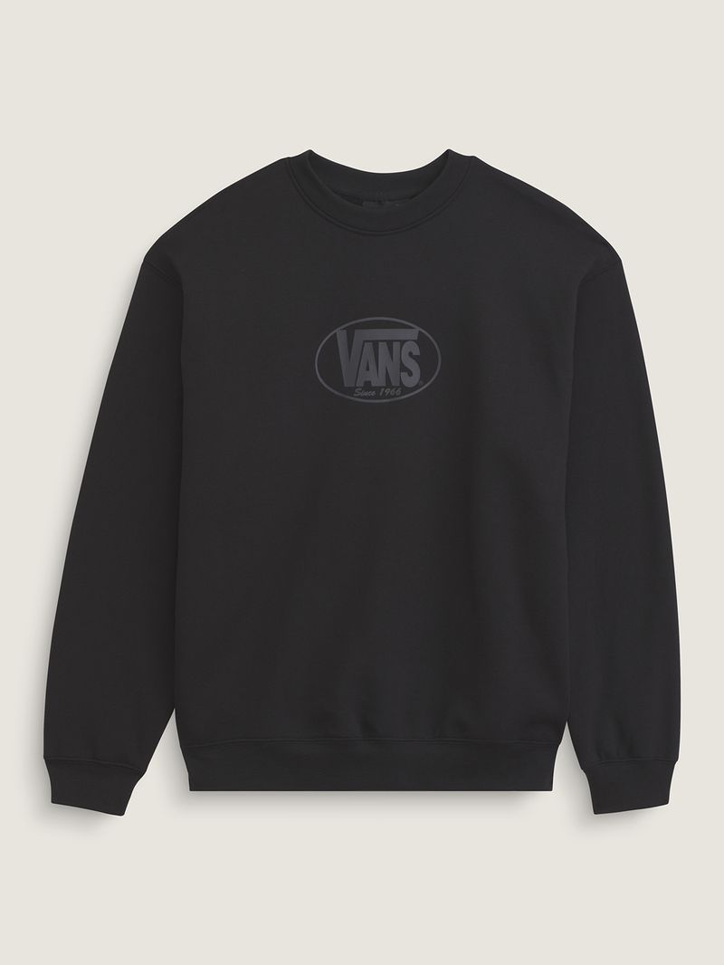 Poleron Hombre Classic Oval Crew Negro Vans