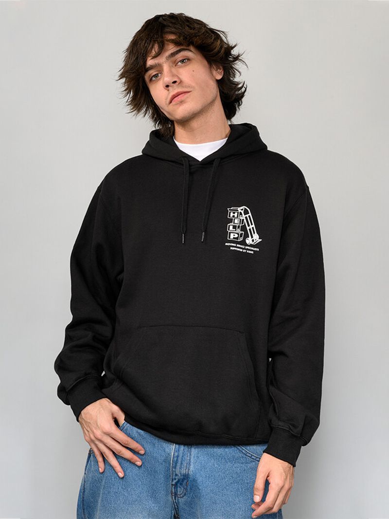 Poleron Hombre Moving Co. Pullover Negro Vans