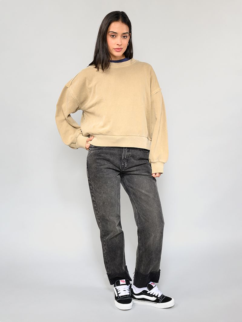 Poleron Mujer Got Your Back Crew Oliva Claro Vans