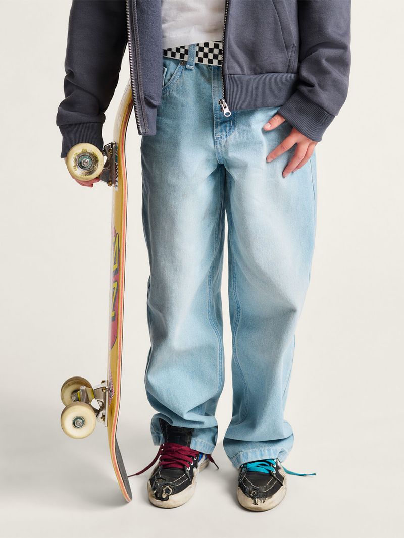 Pantalon Niña Sirelle Puddle Pants Celeste Vans