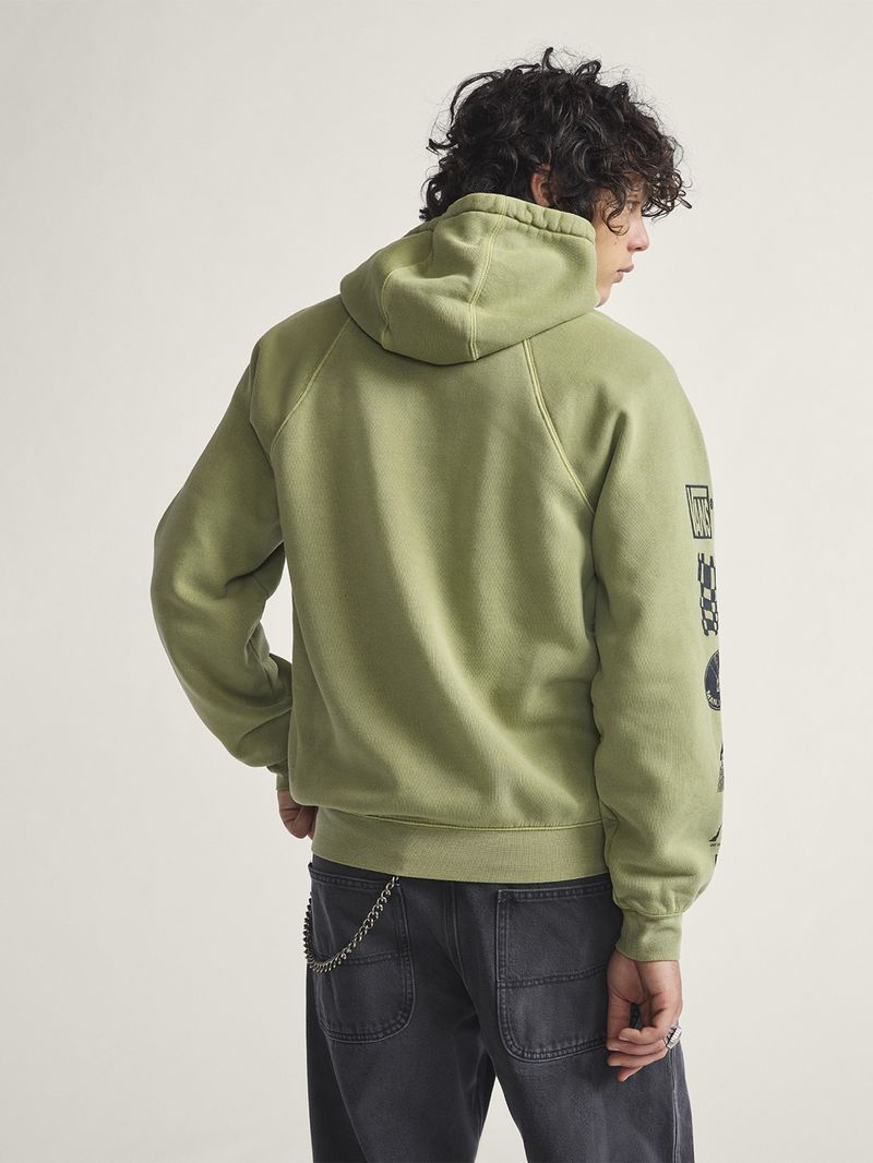 Poleron Hombre Mte Teamteam Full Zi Verde Vans