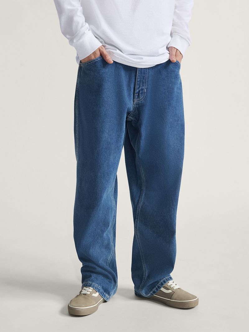 Pantalón Hombre Skate Check-5 Loose Azul Vans