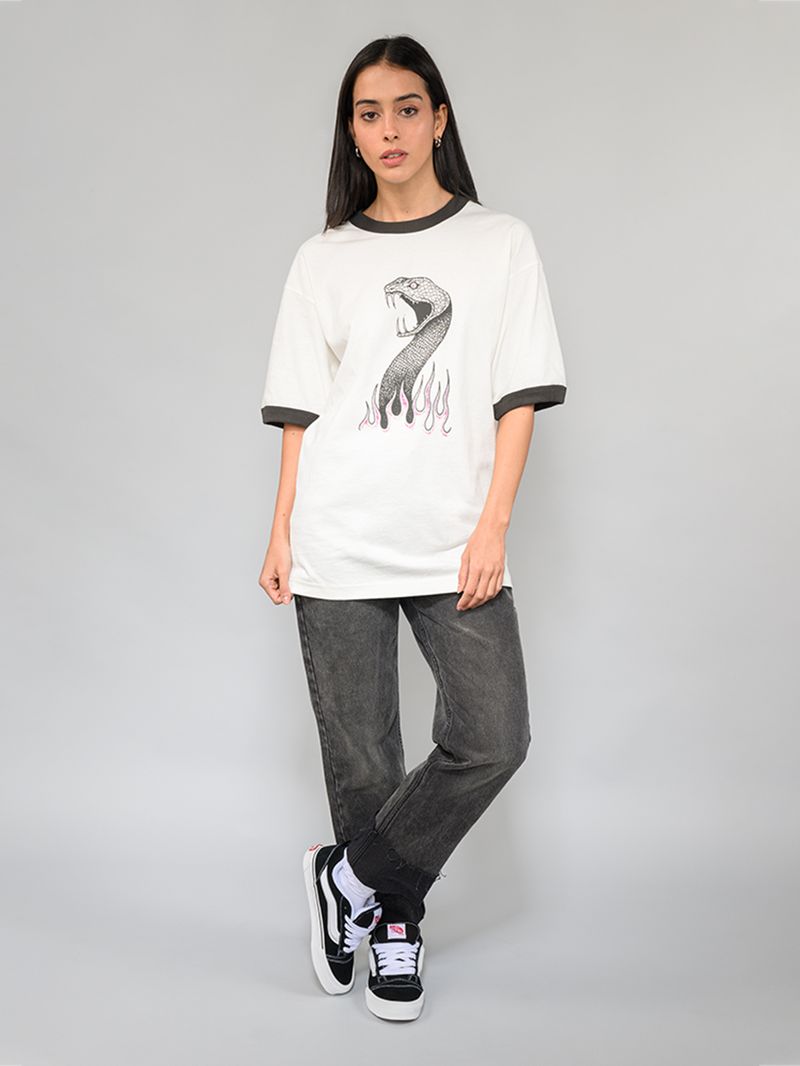 Polera M/C Hombre Skate Mike G Snake Blanco Vans