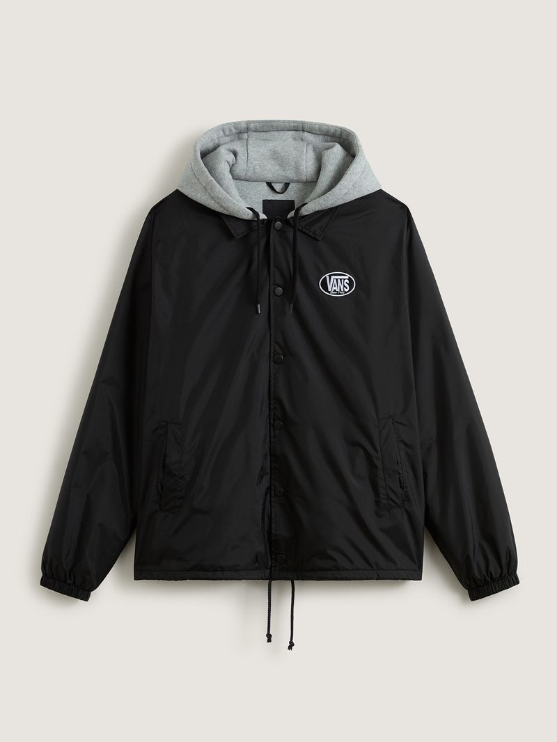 Chaqueta Hombre Riley Hooded Coaches Negro Vans