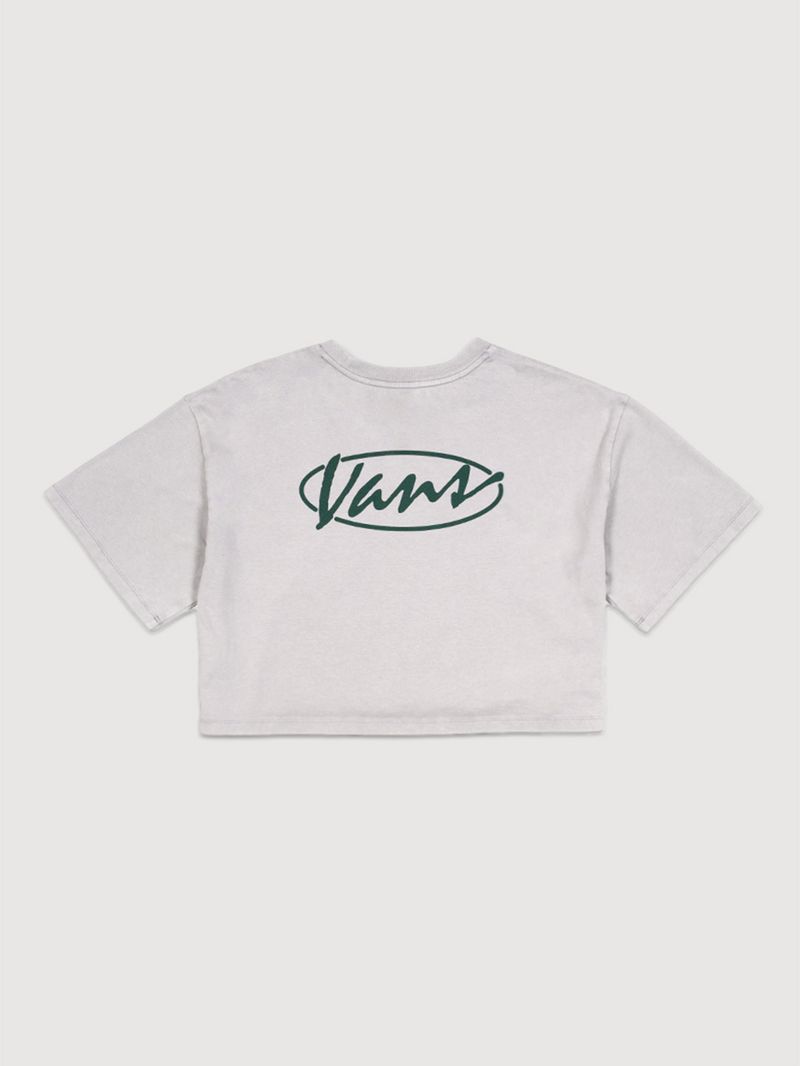 Polera M/C Mujer Era Script Relaxed Gris Vans