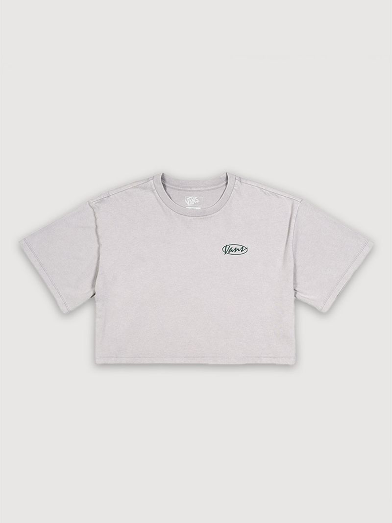 Polera M/C Mujer Era Script Relaxed Gris Vans