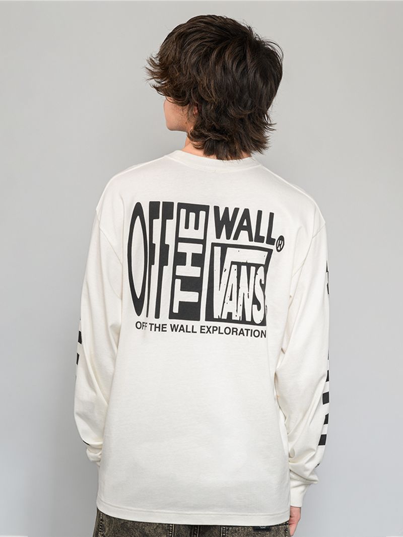 Polera M/L Hombre Mte Teamteam Blanco Vans