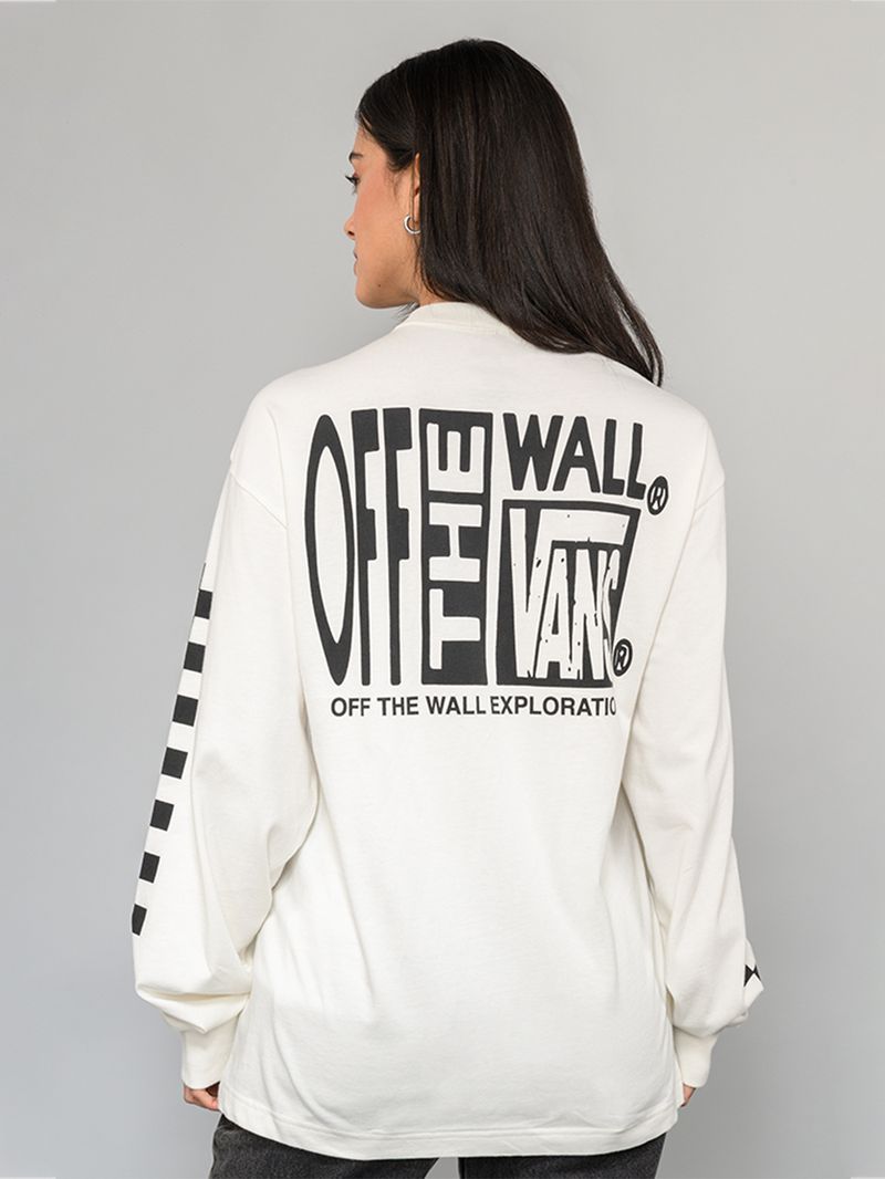 Polera M/L Hombre Mte Teamteam Blanco Vans