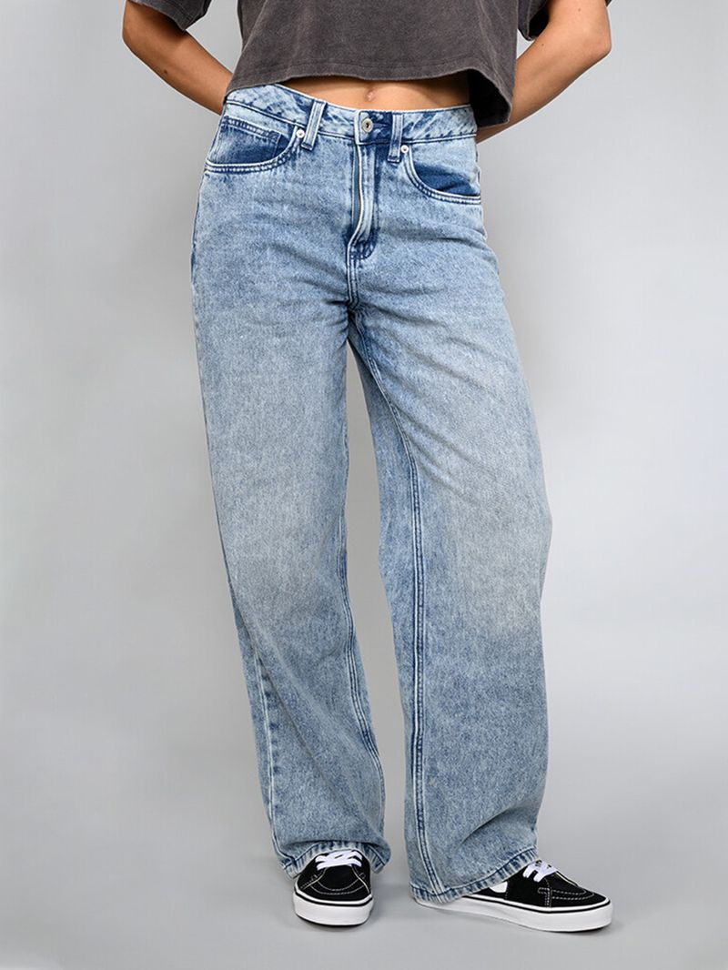 Pantalon Mujer Sirelle 5 Pocket Pud Celeste Vans