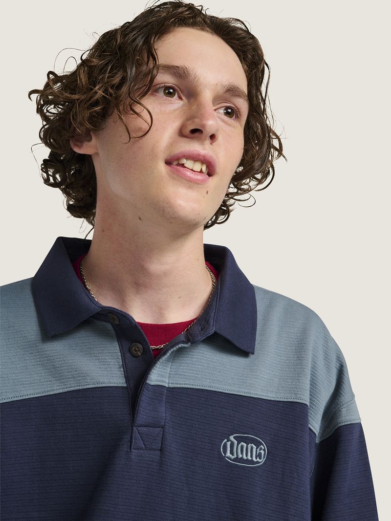 Poleron Hombre Bowman Rugby Negro Vans