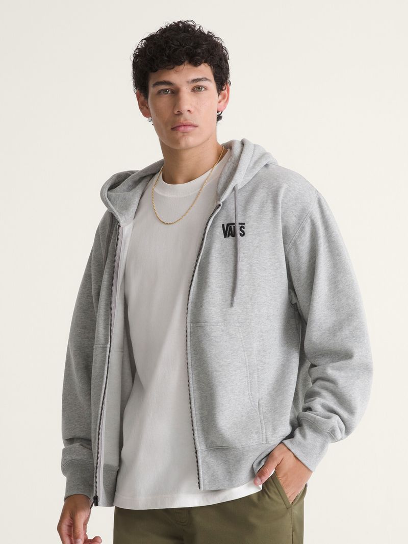 Poleron Hombre Stretch Logo Full Zi Gris Vans