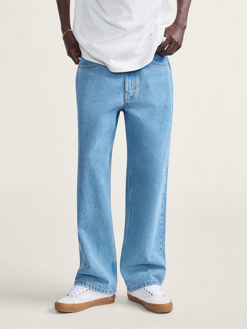 Pantalon Hombre Check-5 Baggy Denim  Azul Vans