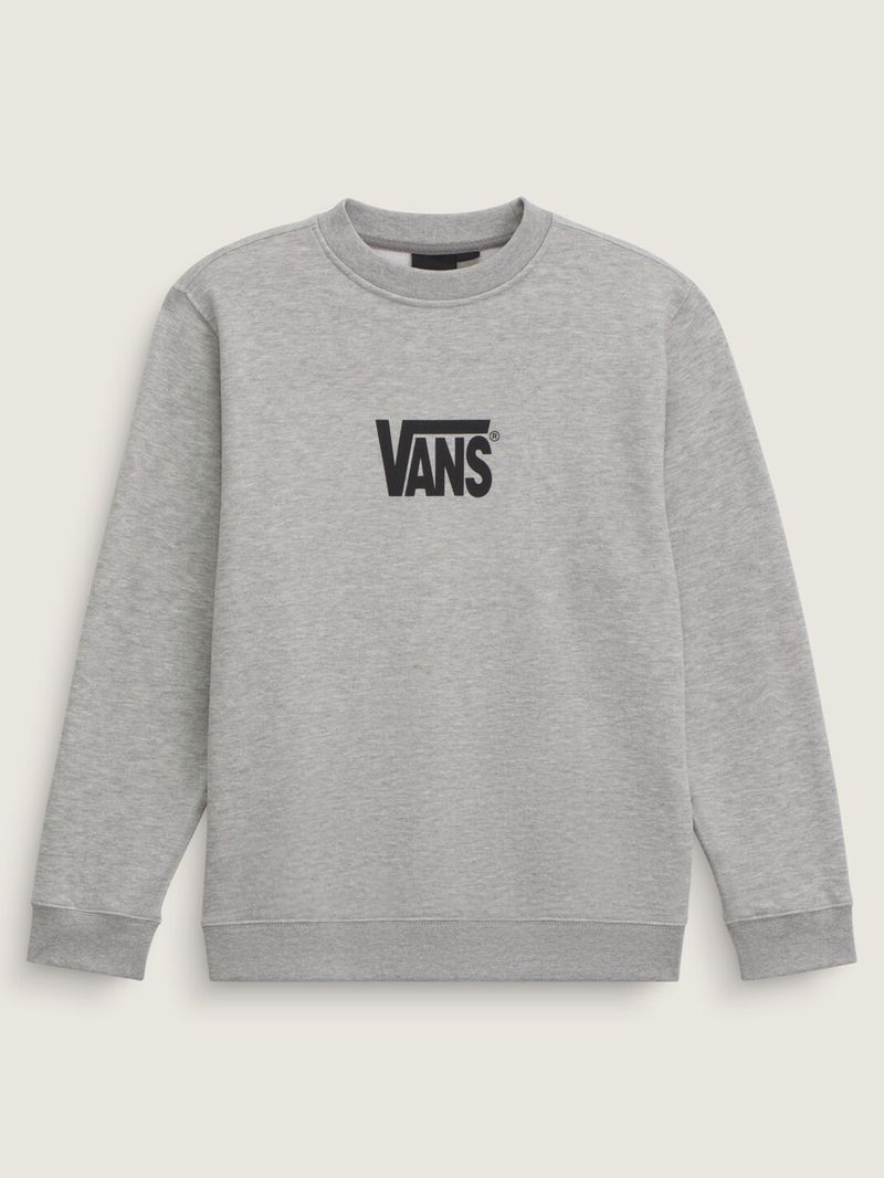 Poleron Nino Stretch Logo Crew Gris Vans