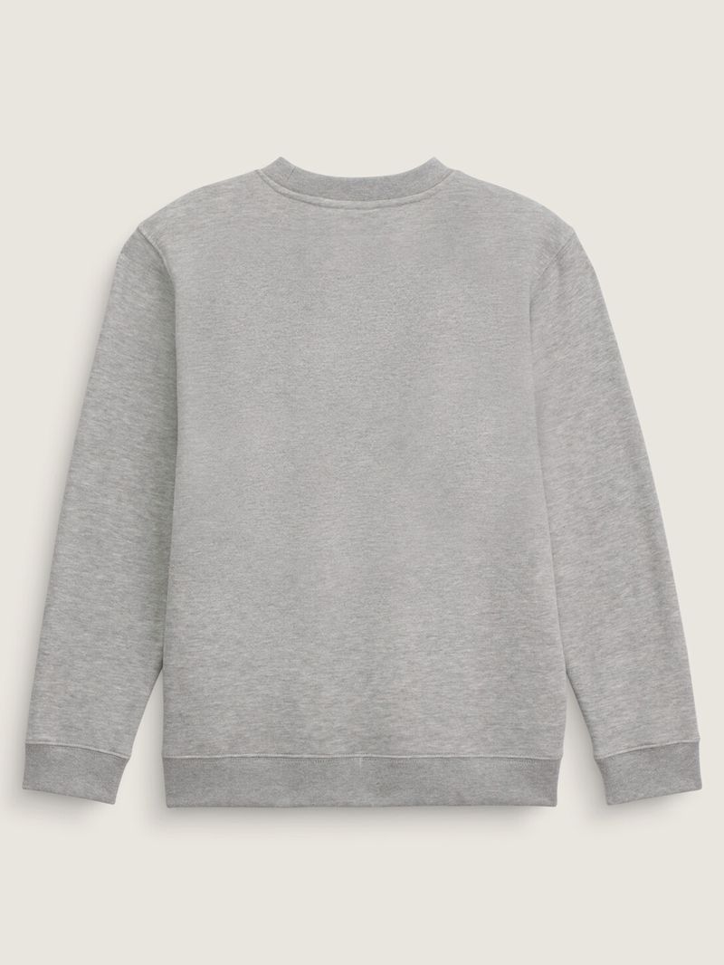 Poleron Nino Stretch Logo Crew Gris Vans