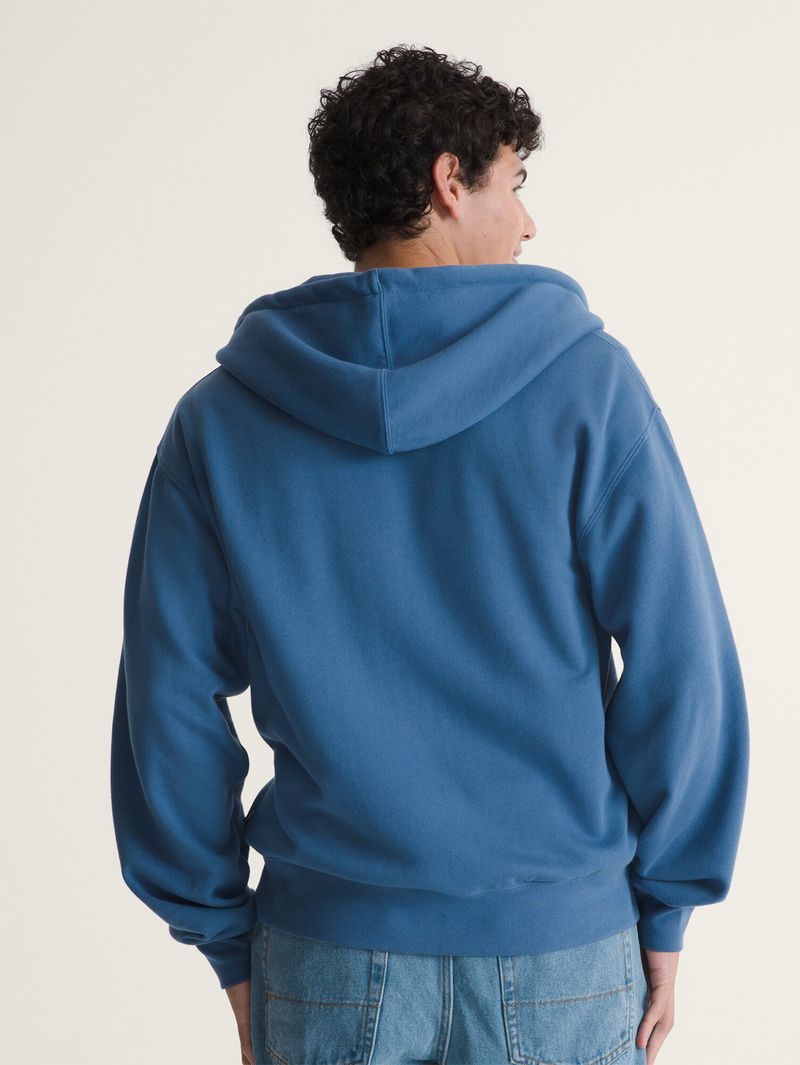 Poleron Hombre Stretch Logo Full Zi Azul Vans