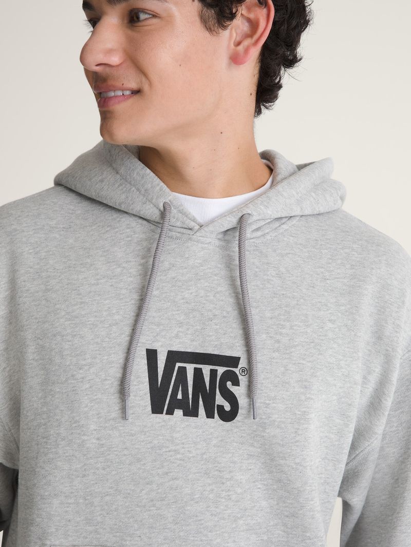 Poleron Hombre Stretch Logo Pullove Gris Vans