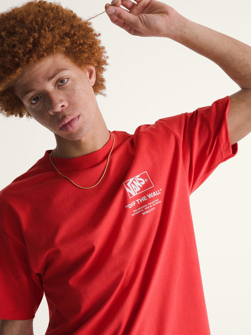 Polera M/C Hombre Stacked Hi Tee Beige/Crudo Vans