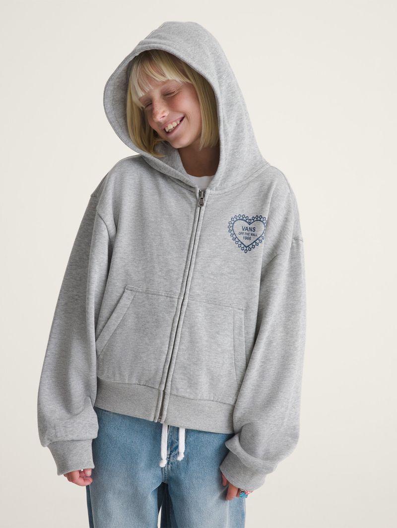 Poleron Nina Lacey Daze Retro Ful Gris Vans