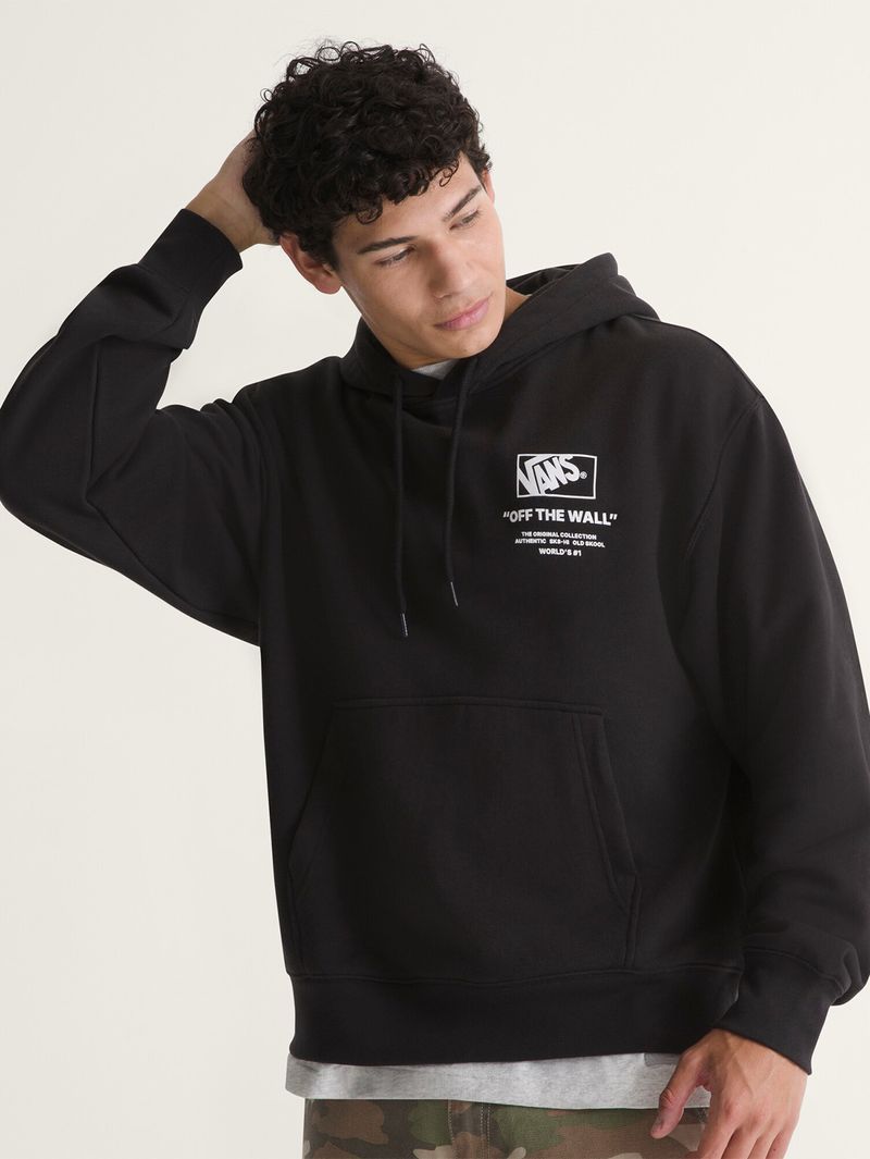 Poleron Hombre Stacked Hi Pullover Negro Vans