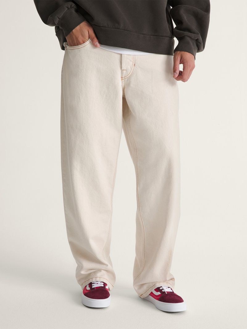 Pantalon Hombre Check-5 Loose Denim  Beige/Crudo Vans