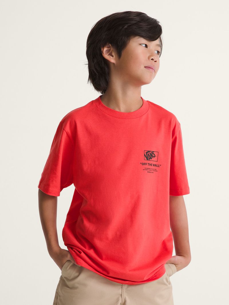 Polera M/C Nino Stacked Hi Beige/Crudo Vans