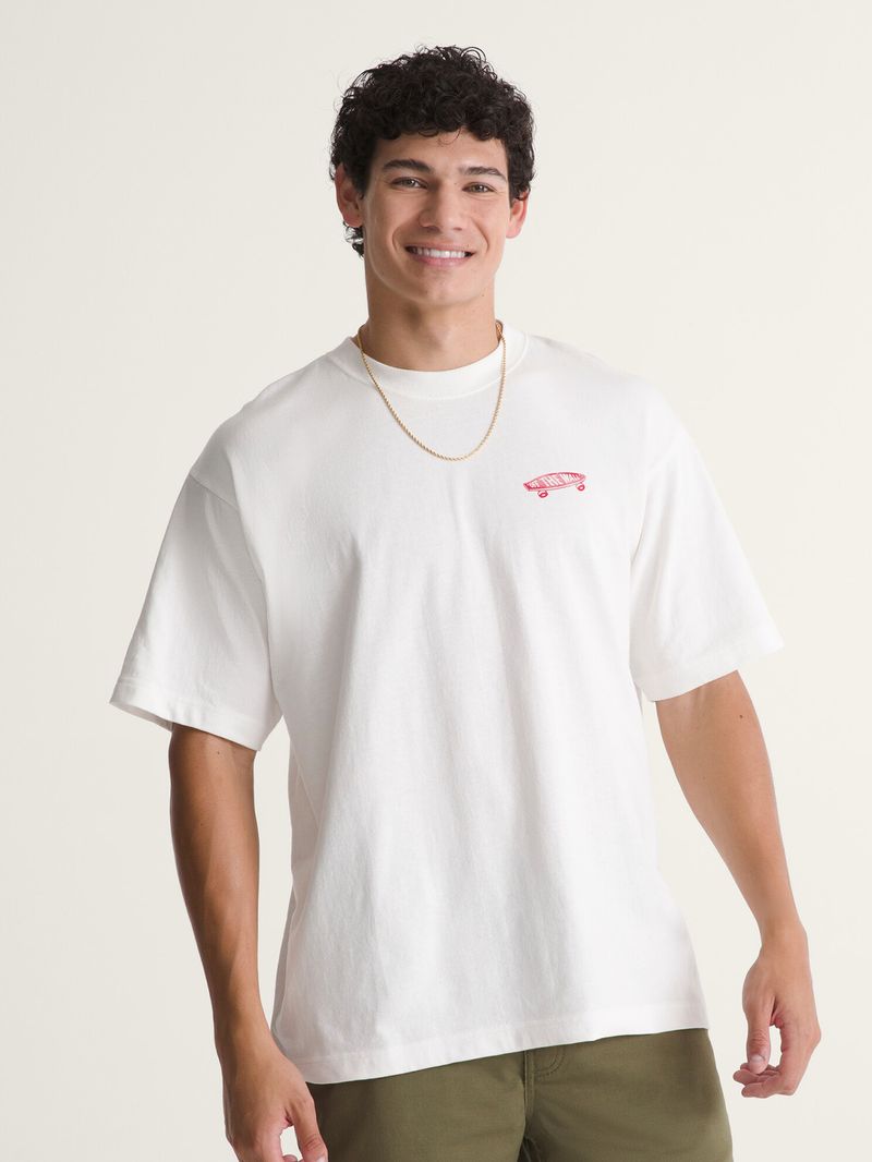 Polera M/C Hombre Full Deck Tshirt Blanco Vans
