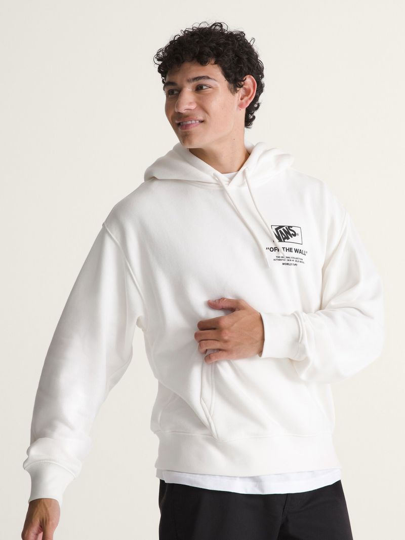 Poleron Hombre Stacked Hi Pullover Blanco Vans