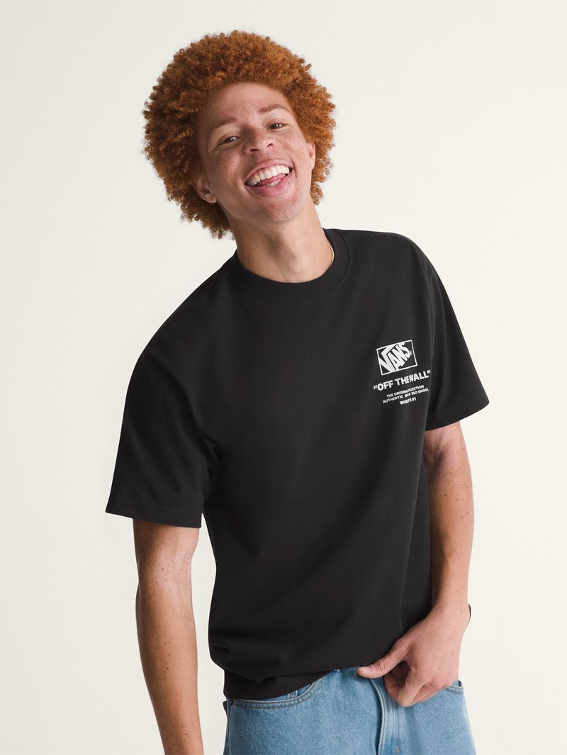 Polera M/C Hombre Stacked Hi Tee Negro Vans