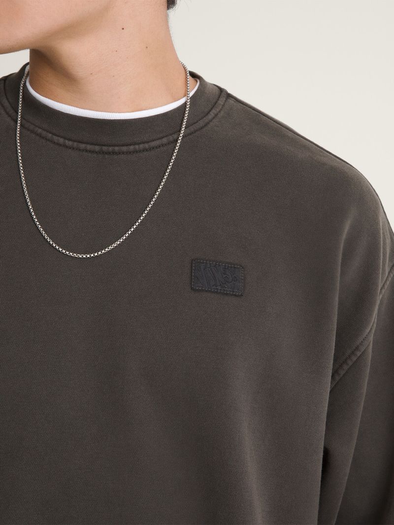 Poleron Hombre Crewneck Negro Vans