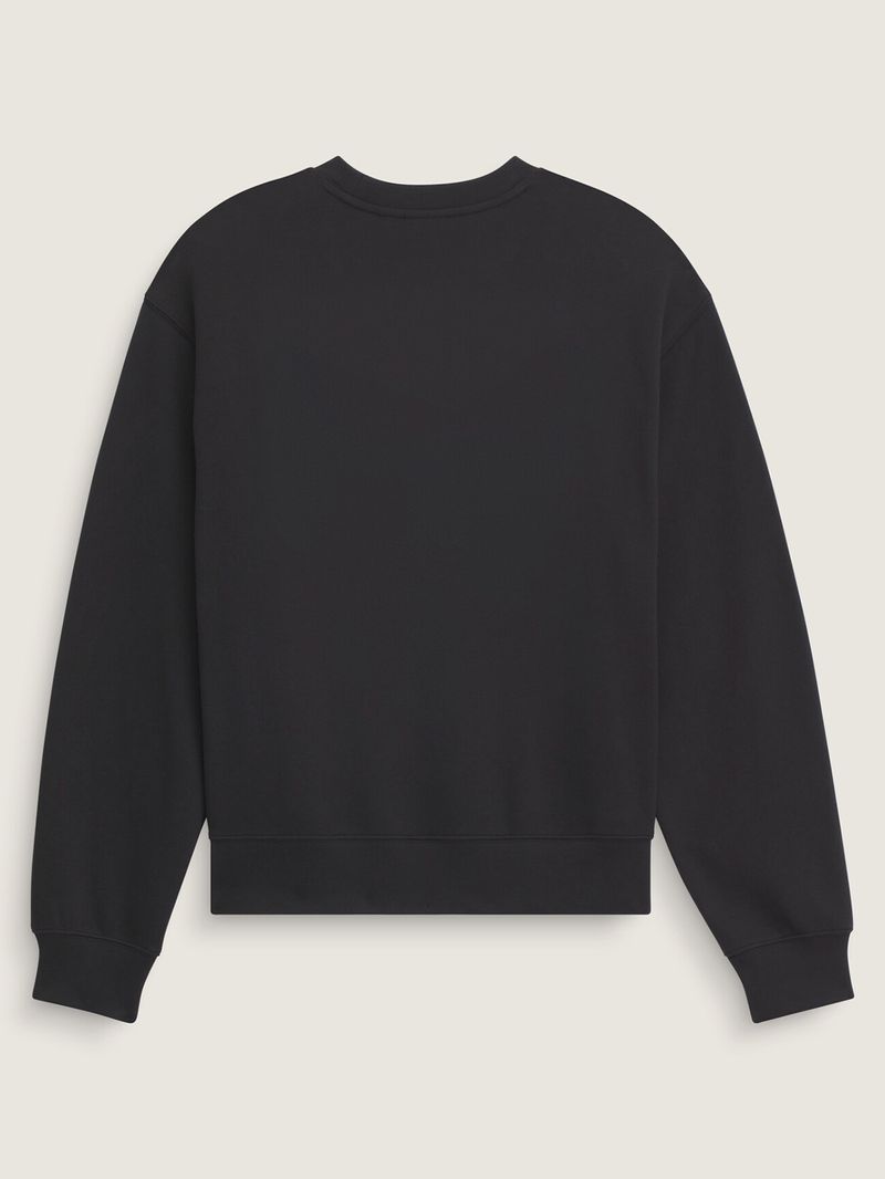 Poleron Hombre Stretch Logo Crew Negro Vans