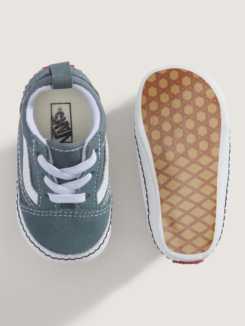 Zapatilla bebé (0 a 1 años) Old Skool Crib Celeste