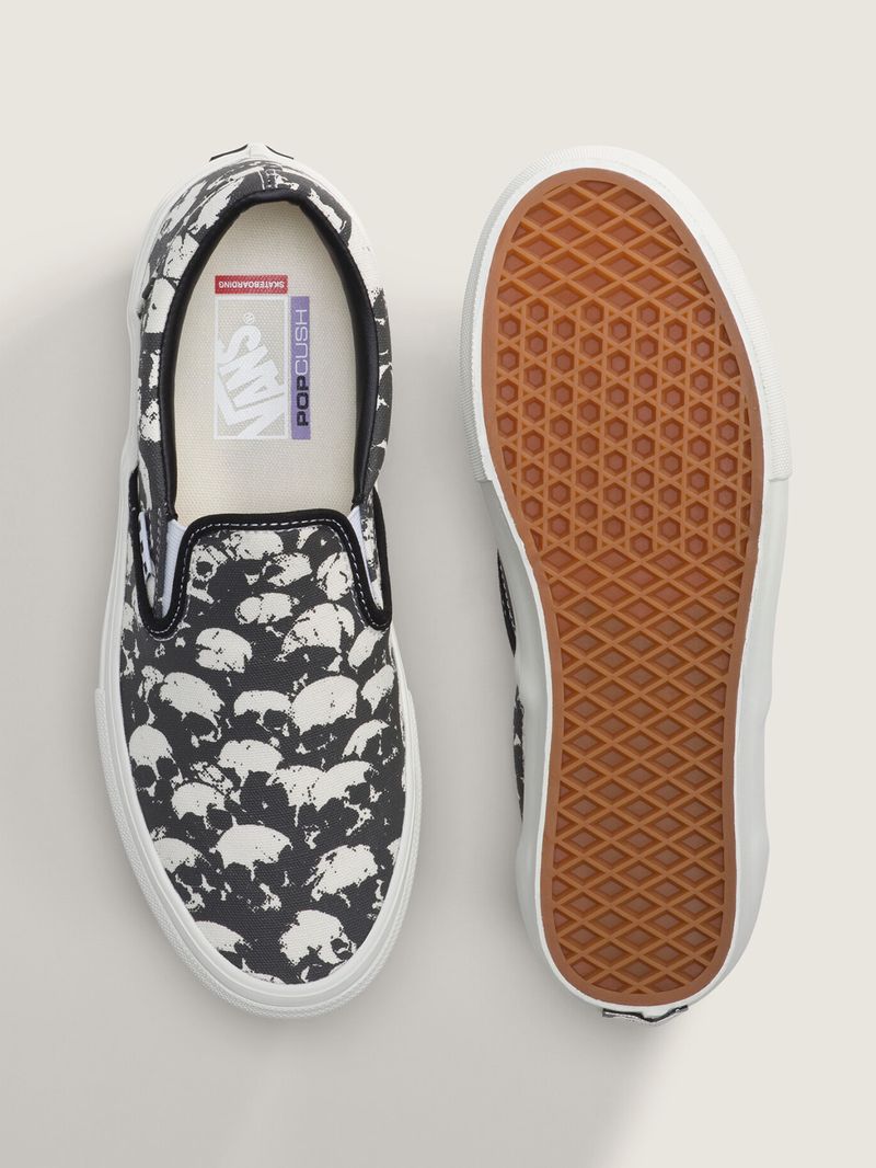 Zapatilla Hombre Skate Slip On Gris Vans