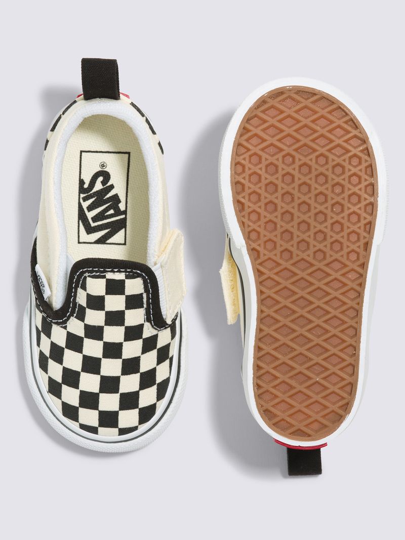 Zapatillas Td Slip-On V Toddler (1-4 añOs) (Checkerboard) Black/White