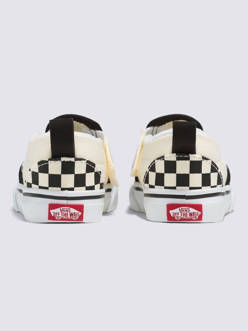 Zapatillas Td Slip-On V Toddler (1-4 añOs) (Checkerboard) Black/White