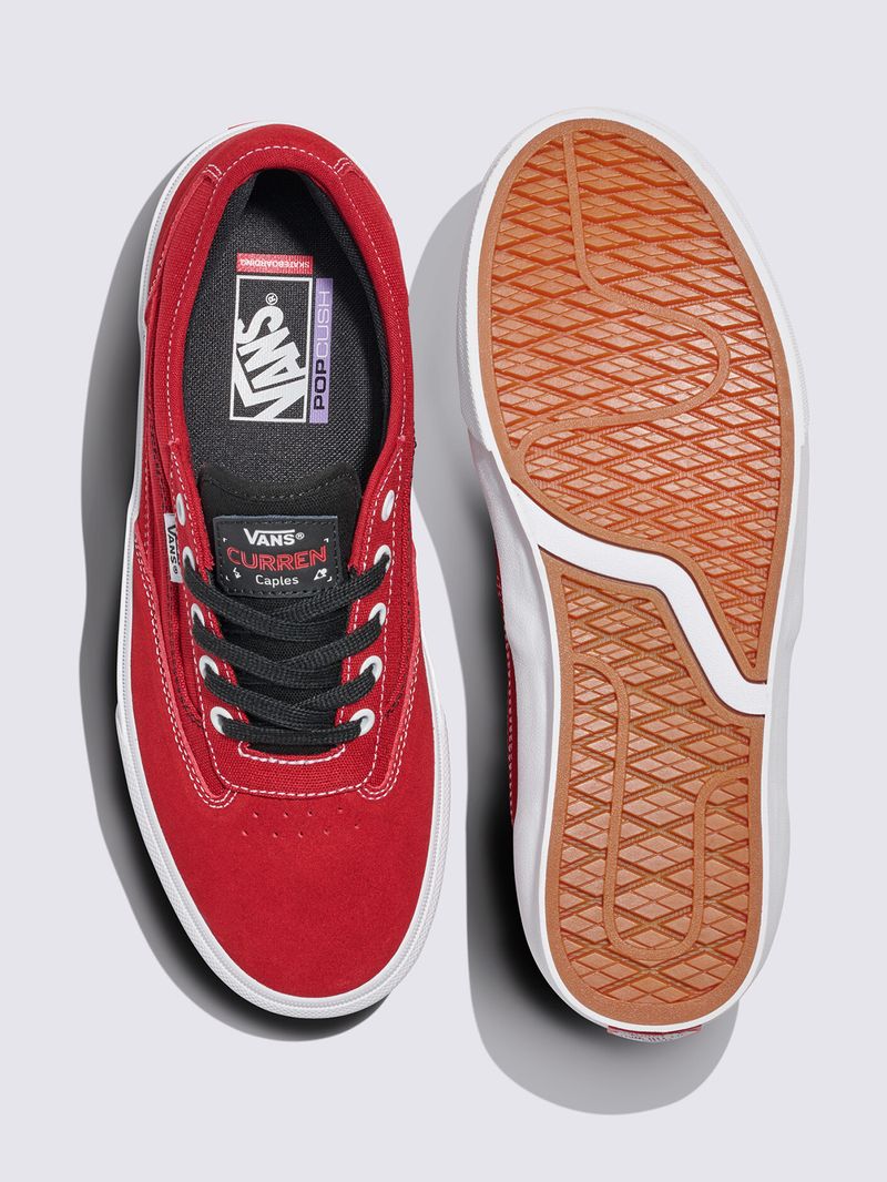 Zapatilla Hombre Skate Curren Caples Rojo Vans