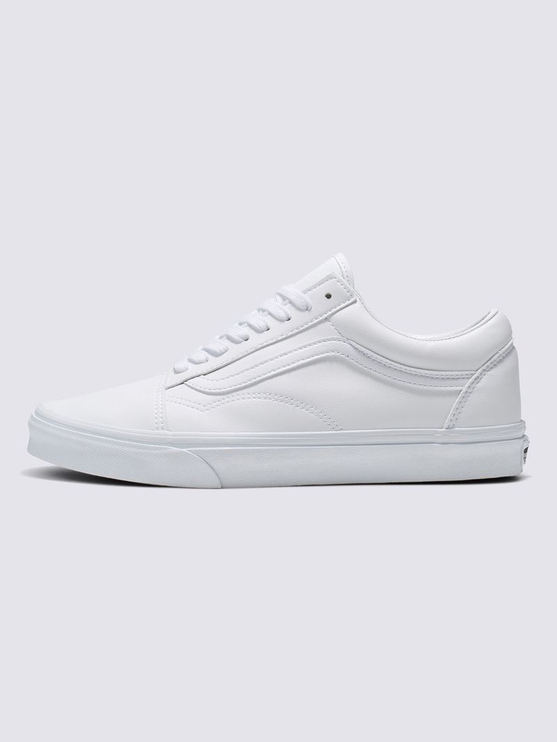 Zapatilla Adulto Old Skool Cuero Blanco Vans