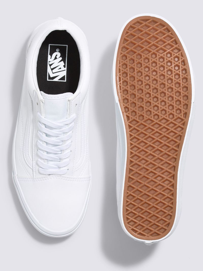 Zapatilla Adulto Old Skool Cuero Blanco Vans