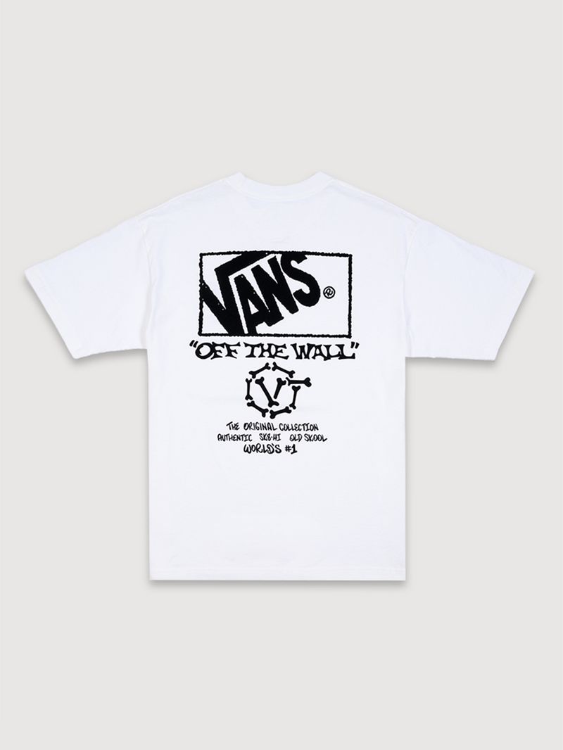 Polera M/C Hombre Circle Bones Blanco Vans