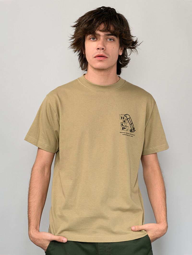 Polera M/C Hombre Moving Co Verde Vans