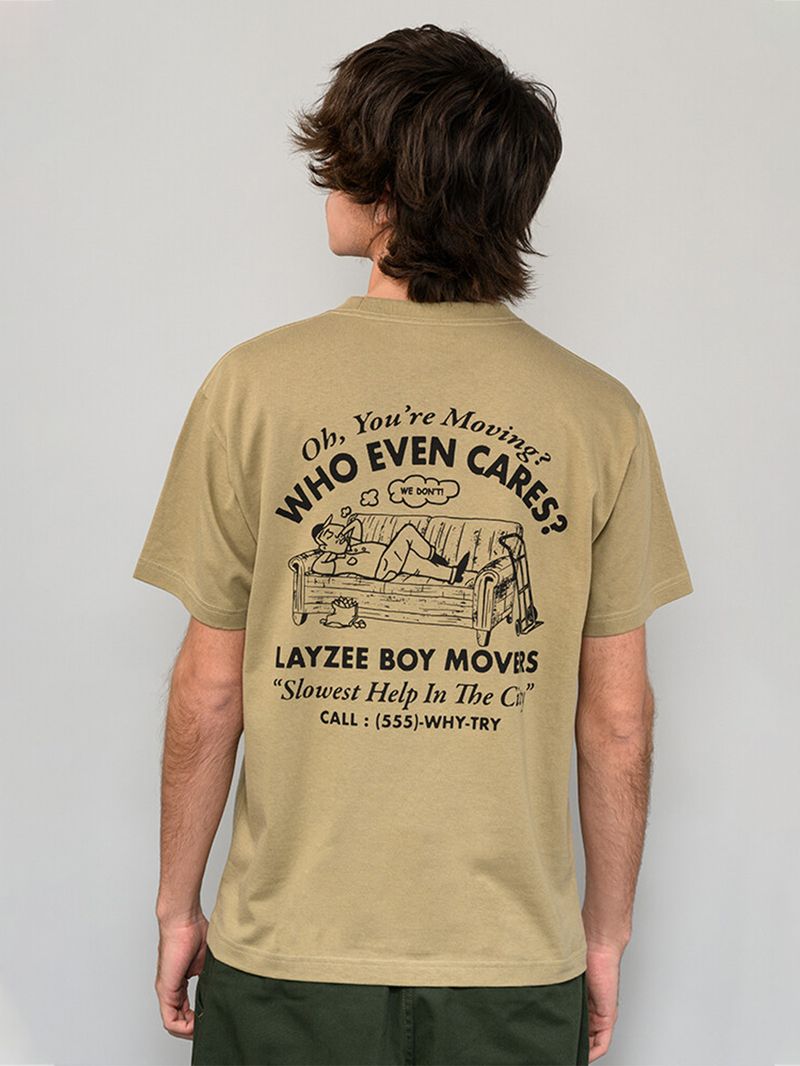 Polera M/C Hombre Moving Co Verde Vans