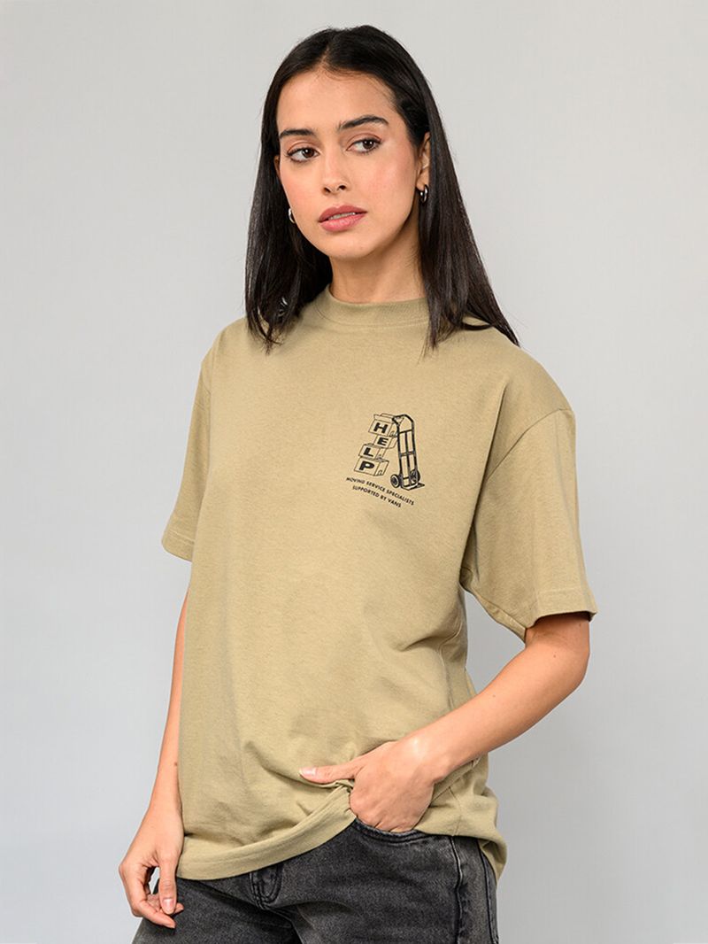 Polera M/C Hombre Moving Co Verde Vans