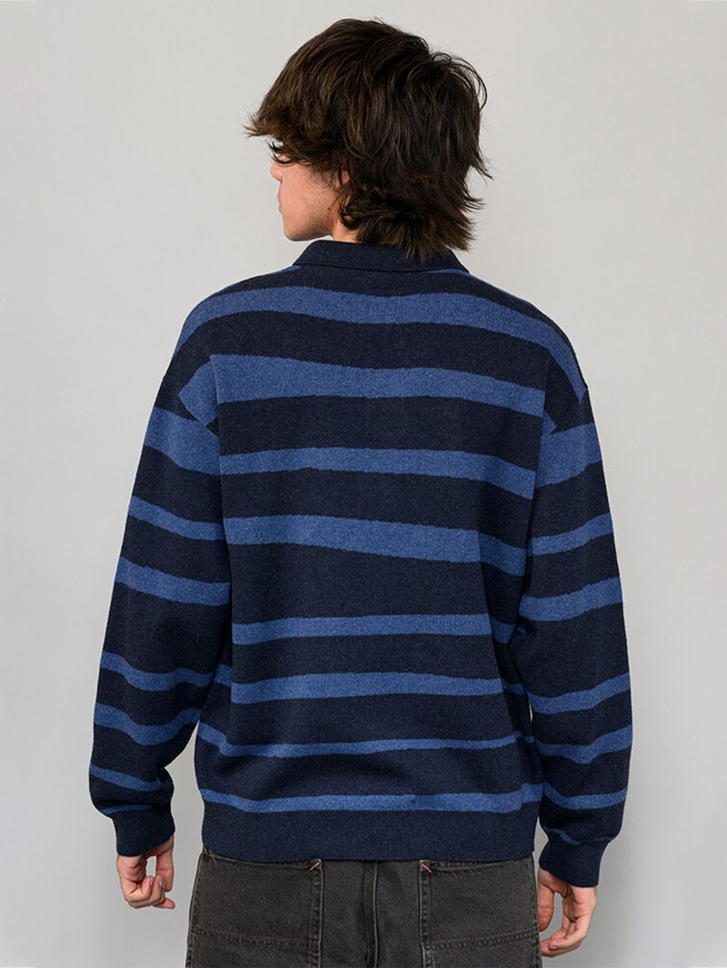 Sweater Hombre Davis Stripe Negro Vans