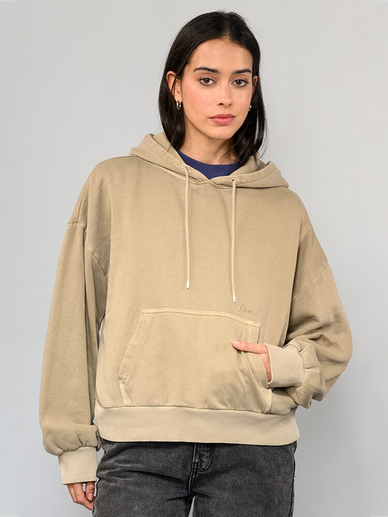 Poleron Mujer Retro Hoodie Oliva Claro Vans